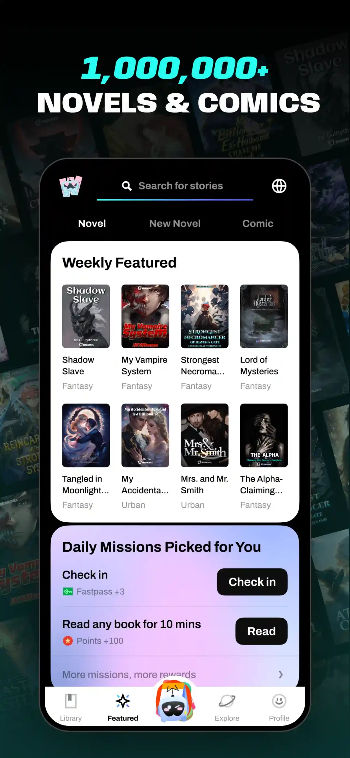 unlimited novels and comics